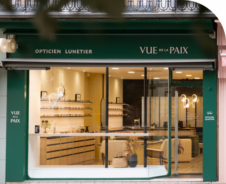 vue de la paix opticien independant laval conseil boutique devanture 768x627